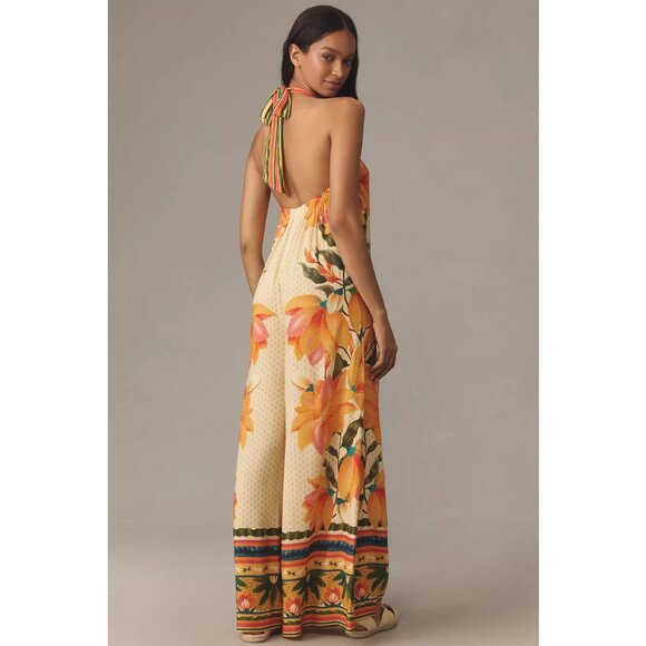 Farm Rio x Anthropologie Floral Halter Jumpsuit - Picture 2 of 3